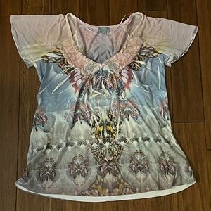 Women's sleep shirt with butterfly deesign